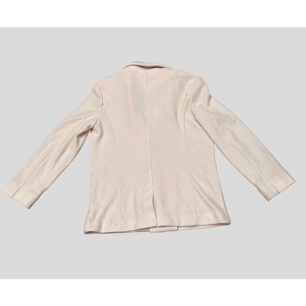 LC Lauren Conrad blush Pink knit Blazer Large Open-Front pockets coquette - Picture 6 of 9